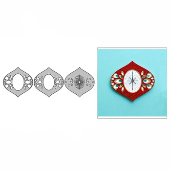 Nou Strat Stea Ornament Oval Frame 2020 Tăiere a Metalelor, Matrițe, pentru DIY Scrapbooking și Luare de Card Decor în Relief Ambarcațiuni Fără Timbre  10
