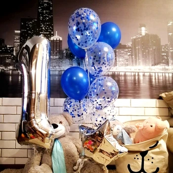 10buc Metal, Latex, Baloane, Confetti Balon Set Pentru Nunta, Petrecere de Aniversare Decor Balon Copil de Dus Baloane cu Heliu  10