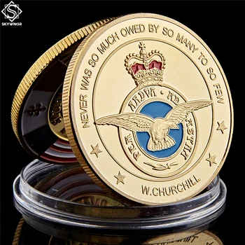 Luxemburg Royal Air Force Retras Placat Cu Aur De Monede Comemorative Militare Moneda Euro Fantezie Moneda De Colecție  10