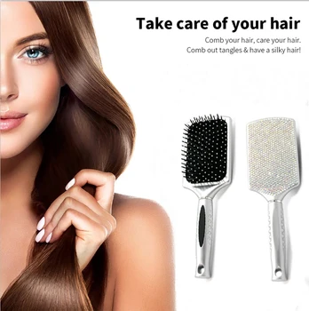 Perie de păr cu Bling Stras Pieptene cepillo para cabello brosse cheveux femme escova de cabelo peine cepillo Accesorii de Par  5